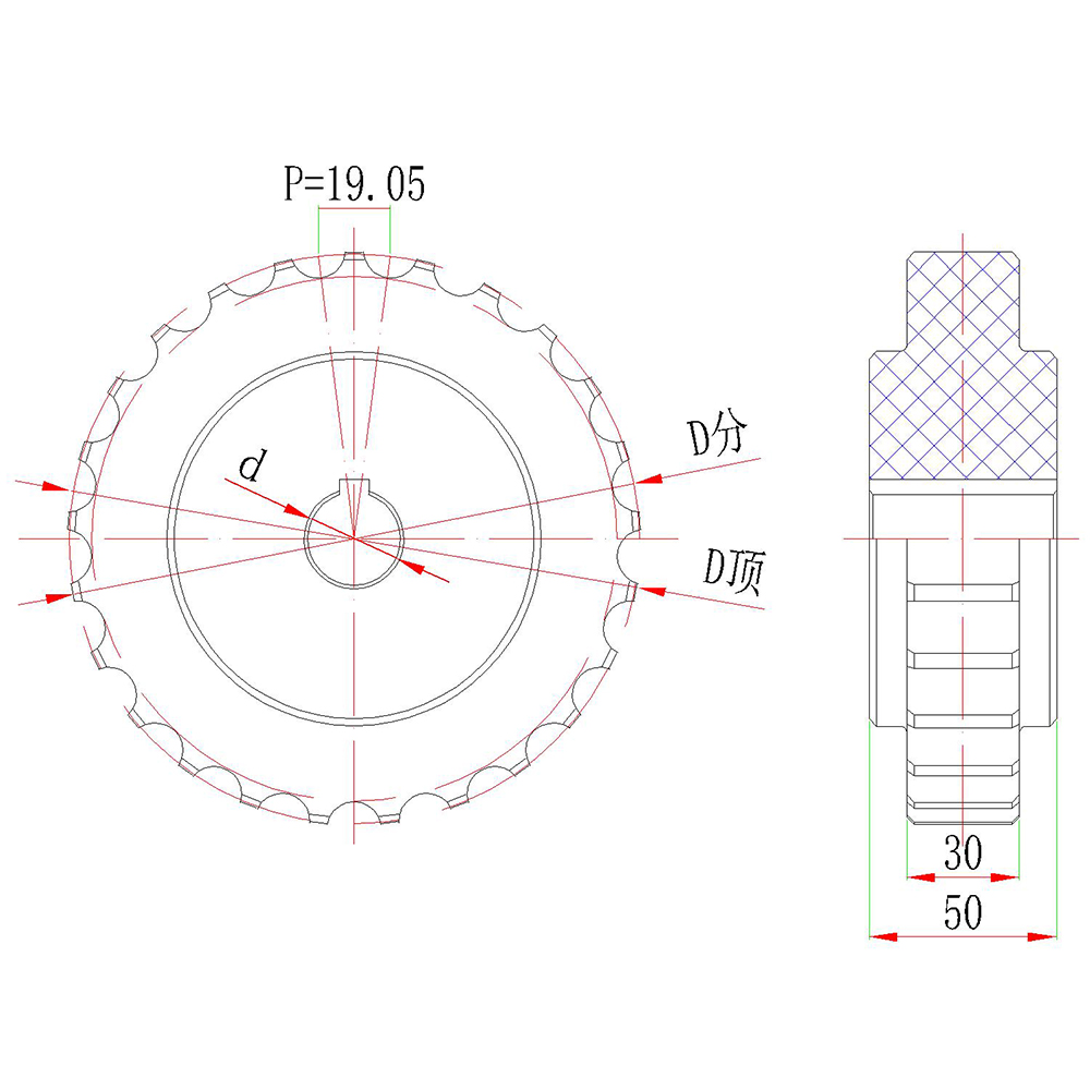 881 Sprockets Plastic conveyor chain manufacturer